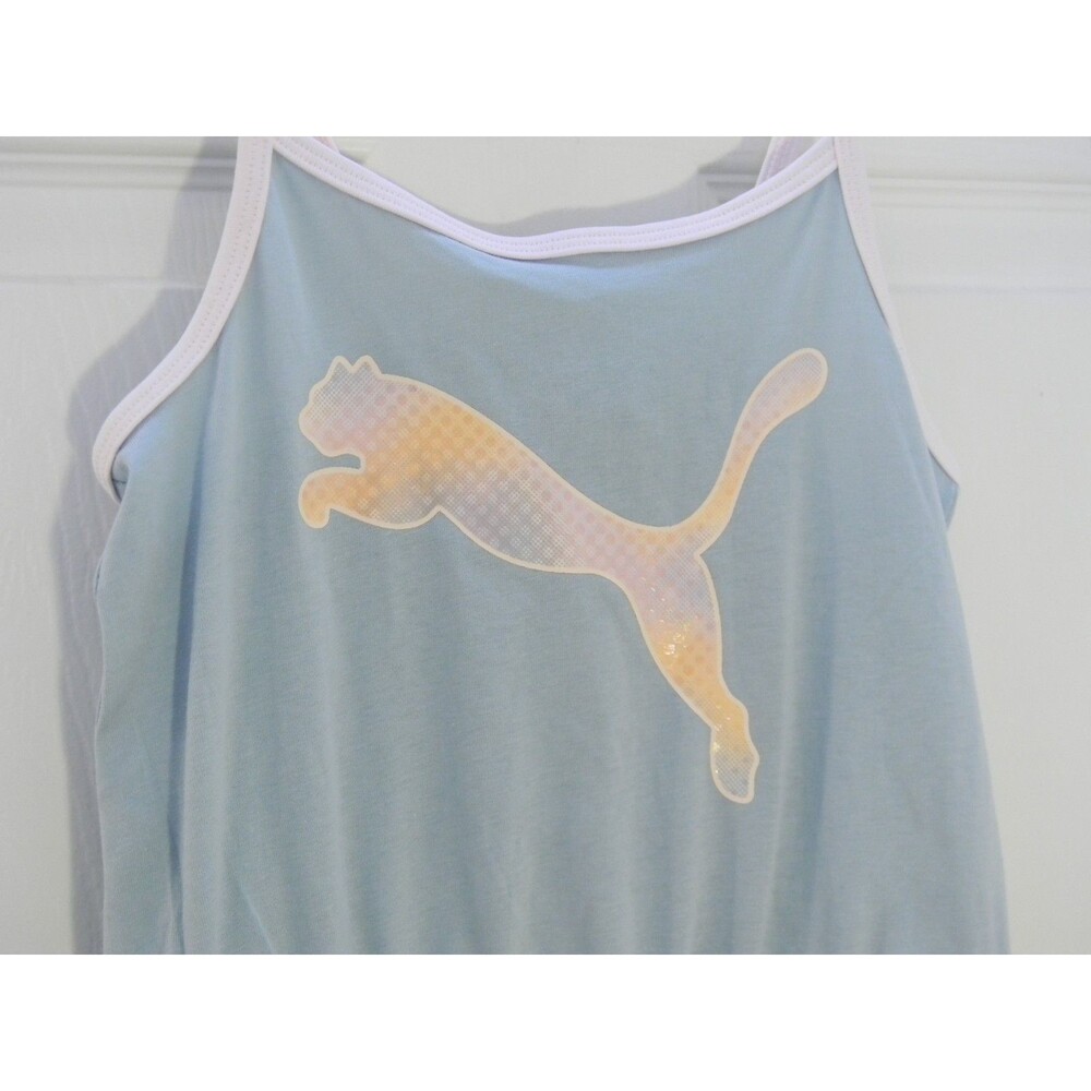 Puma Romper Gils Pastel Pink Turquoise Surf Sleeveless Size 6X NWT - Picture 3 of 6